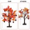 Fall Decorations for Home, 24”/2FT Lighted Fall Maple Leaves Tree with 24LT Warm White LEDs for Autumn Decor, 12 Wood Acorns Ornaments Battery Powered Timer for Home Decor, Thanksgiving